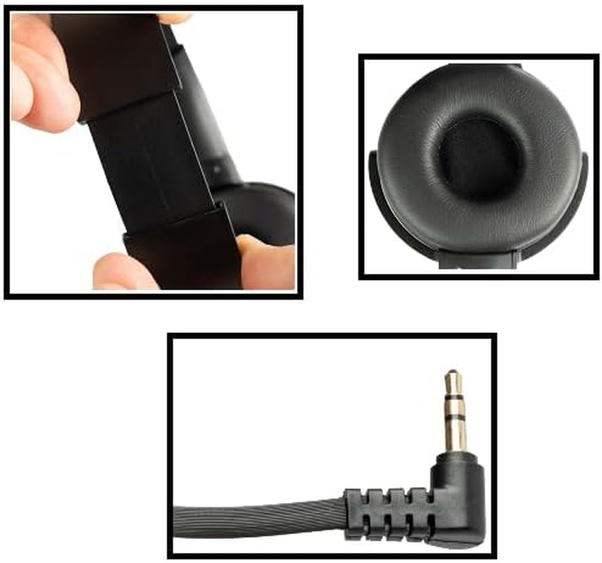 Bulk Headphones for Classroom, 24 Pack Durable School Wired Headphones for Students. Teacher Must Haves Supplies from Elementary to College (Black)